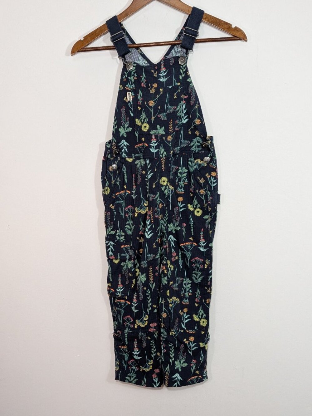 Duluth Trading Heirloom Gardening Bibs Floral Girls Size 6 Overalls Adjustable